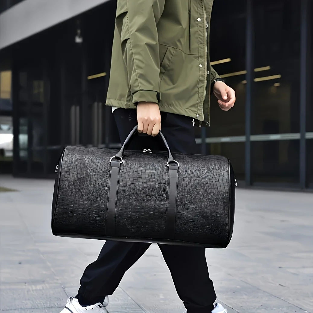 RoamRoll™ Noir Croc Duffel