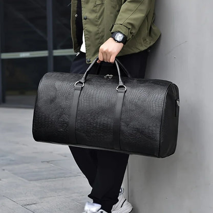 RoamRoll™ Noir Croc Duffel